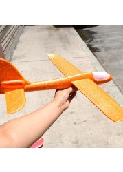 Generic-Flying Glider Planes With Flash LED Light 18.9&quot; Foam Flight Mode Throwing Air Plane Aerobatic Airplane Outdoor Sport Game Toys Gift for Kids 3 4 5 6 7 Year Old Boy Red