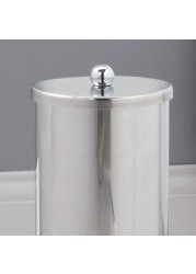 Zenna Home Toilet Paper Storage Holder with Lid Rust Resistant Stainless Steel Enclosed Toilet Paper Holder Holds 3 Rolls Modern Toilet Paper Storage and Tissue Holder Tp Holder for Bathroom