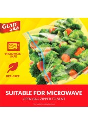 Glad Storage Zipper Bags, 50 Bags, 27.4cm x26.5cm