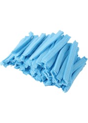 Alsaqer 100-Piece BLUE Disposable Hair Net Cap Set-Head cover Mob cap-Bouffant Caps