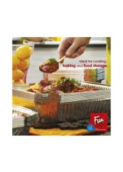 Fun Aluminium Food Container With Lid Silver 1.98L 10 PCS