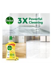 Dettol Antibacterial 3x Power Floor Cleaner Lemon 900ml Pack of 2