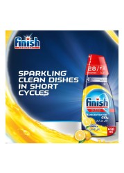 Finish All In One Max Shine And Protect Lemon Scented Dishwashing Gel 650ml