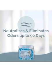 SMELLS BEGONE Odor Eliminator Gel Beads Air Freshener Eliminates Odor in Bathrooms Cars Boats RVs Pet Areas Made with Essential Oils Fresh Cotton Scent 12 Ounce
