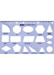 Maped Helix USA Geometry Shapes Drawing Template 17 Shapes Educational Tool Enhances Precision Ideal for Drafting Design 20cm Ruler
