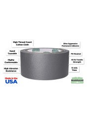 BookGuard 2 inch Premium Bookbinding Repair Cloth Tape 15 Yard Roll Gray