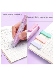 Cute Pencil Creative Stationery Retractable Rubber Stick Erasers for Kids Creative Cartoon Pattern Cute Erasers Kawaii School Supply School Office Prize Stationary 4 PCS