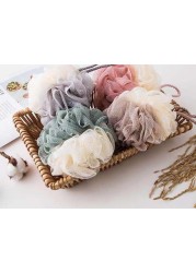 4-Packed Soft Shower Mesh Foaming Sponge Exfoliating Scrubber Bath Shower Sponge Mesh Bath and Shower Sponge For Body Wash Shower For Women And Men 4 Unique Colors