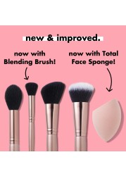 elf Cosmetics Complexion Essentials Brush Sponge Set Concealer Powder Blush Highlighter Brushes Total Face Sponge For A Perfect Complexion