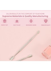 Malva Belle Cuticle Pusher Spoon Nail Cleaner Cuticle Remover Under Nail Cleaner Tool Stainless Steel Cuticle Pusher Tool Nail Cleaner For Women Cuticle Care Kit