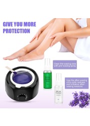 Waxing Kit Wax Warmer for Hair Removal Hard Wax Beans for Full Body Legs Face Eyebrows Bikini Brazilian Waxing for Women Men
