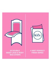 Veet Sensitive Skin Hair Removal Cold Wax Strips 40 PCS