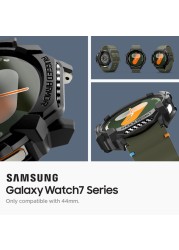Spigen Rugged Armor designed for Samsung Galaxy Watch 7 44mm case cover (2024) - Matte Black