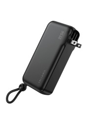 Cellairis Trek Power Bank With Built-in Charging Cable And Adapter Black 10000mAh