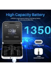 Hope 2.4&quot; Foldable Mobile Phone &ndash; Auto FM Radio, Call Record, Speed Dial, Magic Voice, Dual SIM GSM Unlocked Cellphone &ndash; Compact Backup Phone