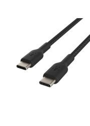 بلكين بوست تشارج كابل شحن مضفر يعمل كناقل أو منفذ USB-C إلى جهاز USB-C - أسود