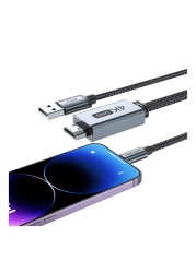 توتو لايف نيلو سيريز كابل Lightning إلى HDMI أسود ورمادي بطول 2 متر