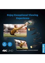 فيليبس كابل HDMI مع إيثرنت SWV5510 بطول 1.5 متر أسود