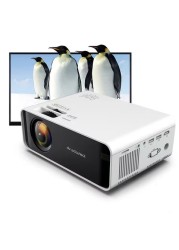Wownect W80 Standard Mini Home Entertainment Cinema LED Projector With 1200 Lumens And Built-In Speakers