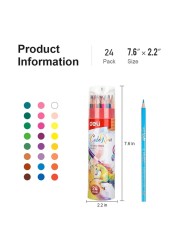 Deli ColoRun Coloured Pencil in Tube 24 PCS