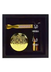 Al Riyah Bakhoor And Charcoal Gift Set BR1024 Multicolour 3 PCS