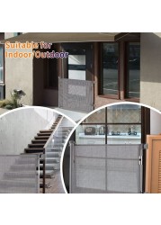 Baby Safe Retractable Mesh Gate - Grey