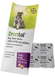 Bayer Drontal Dog Dewormer for Roundworms &amp; Tapeworms 6 Tablets