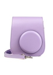 O Ozone Case For Fujifilm Instax Mini 11 Case Pu Leather Instant Camera Cover With Adjustable Strap [ Designed Cover For Fujifilm Instax Mini 11 Instant Camera Bag ] - Lilac Purple