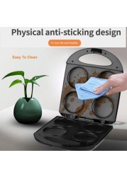 Sprintee Fried Egg Cooker & Pancake Maker 4 Slot Non-Stick Electric Breakfast Griddle, Easy-Clean Pan for Pancakes, Eggsand More