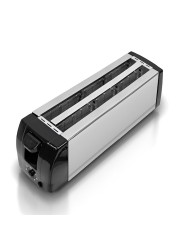 4 Slice Bread Toaster with Extra Wide Slots Stainless Steel Toaster with Dual Independent Controls, Adjustable Browning Settings &amp; High-Lift Lever Perfect for Toast, Bagels, and Waffles