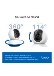 Tapo Indoor Wi-Fi 360 Degrees Security Camera TC72 White 4MP