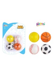 Kidzpro Pocket Money Softball Multicolour Set of 4