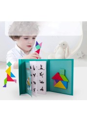 Aiwanto Travel Game Magnetic Puzzle With 7 Simple Colorful Shapes&amp; Educational Toy Dissection Games With Solution Gift For Kid Adult Challenge