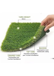 Egardenkart® Premium High Density Artificial Grass Carpet Fake Grass Turf 40mm Green/brown