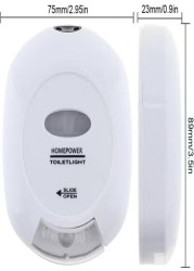 Motion Activated Toilet Night Light, Auto Motion Sensor Toilet Seat Night Light Bathroom Nightlight with Red and Green Light