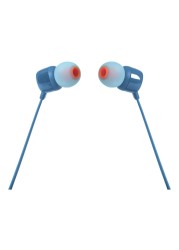 JBL Tune 110 Headphones Wired In-Ear Deep And Powerful Pure Bass Sound Blue