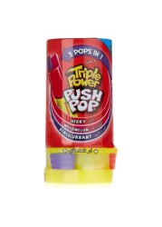 Bazooka Triple Power Push Pop Up Strawberry Candy 34g
