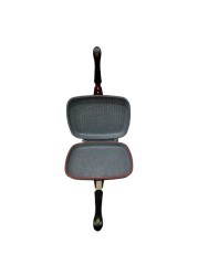 Winsor Cast Aluminium Non-Stick Double Fry Pan WR6021 Black 32cm