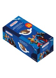 Americana DC Spiderman Premium Chocolate Coating Sandwich Vanilla Cake Filled With Vanilla Cream 35g Pack of 12