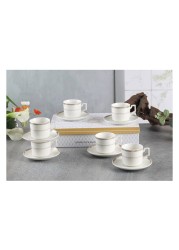 Shallow By S&amp;A Rosa Coffee Cup and Saucer Set 90ml 12 PCS