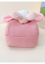1pc Girls Mini Plush Cartoon Rabbit Candy Color Cute Backpack Suitable For Kindergarten Outings And Daily Use