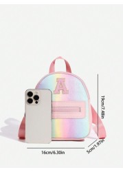 1pc Girls Cute Classic Backpack With 26 A Z Letter Print Shoulder Bag Heart Wallet Adjustable Strap Design Ideal Gift For Valentine s Day Suitable For Daily Outdoor School Travel Hiking Portable