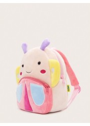 1pc Cartoon Animal Pattern Plush Backpack Suitable For 2 4 Years Old Boys Girls Lion Giraffe Unicorn Design