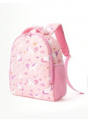 1 Pc Children s Cute Pink Unicorn Backpack Waterproof Kawaii Cartoon Backpack School Bag With Front Pocket And Adjustable Shoulder Strap Suitable And Daily Commuting