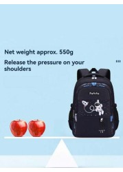 Waterproof Lightweight Backpack For Elementary School Students Grade 1 6 6 12 Years Old Astronaut Large Capacity Cute Design