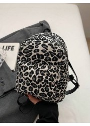 1pc Autumn And Winter New Leopard Print Mini Exquisite Backpack Small Backpack Wallet Suitable For Travel And Daily Use