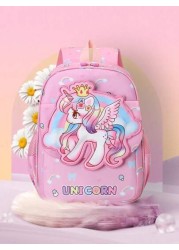Summer New Schoolbag Cute Pony Girls Ultra Lightweight Backpack Fashion Back Protection Backpack Back To School Season Handbag Bag