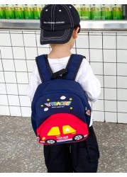 Cartoon Car shaped Kids Backpack For Children Aged 3 5 In Kindergarten And Primary School Boys Schoolbag