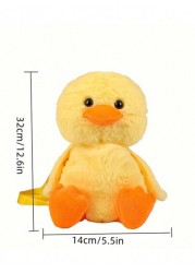 Cute Yellow Duck Backpack Cartoon Stuffed Animal Daypack Kawaii Duck Doll Schoolbag