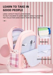 1pc Girl School Backpack Cute Children Backpack Girl Elementary Student Backpack With Compartments Back To School Gift